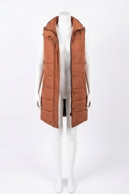 NEW MICHELLE MAE harlow long vest in cinnamon